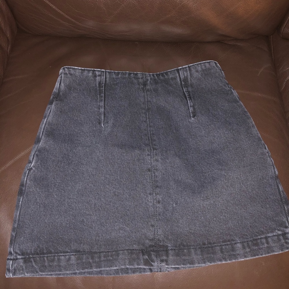 Topshop charcoal denim skirt